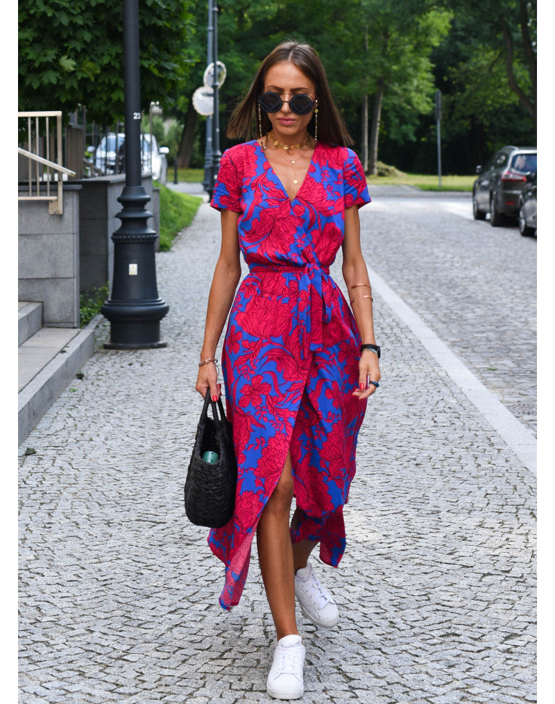 Boho Maxi Dress for Wedding Guests in Red