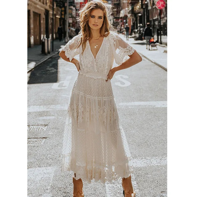 Boho Spring Maxi Dress