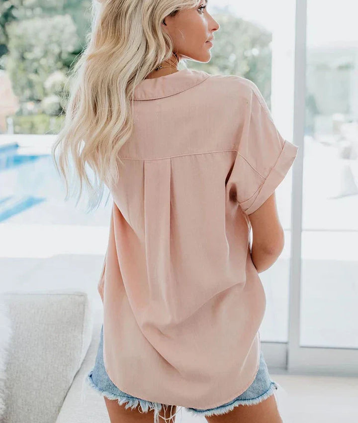 Casual Collared Blouse for Summer (3)