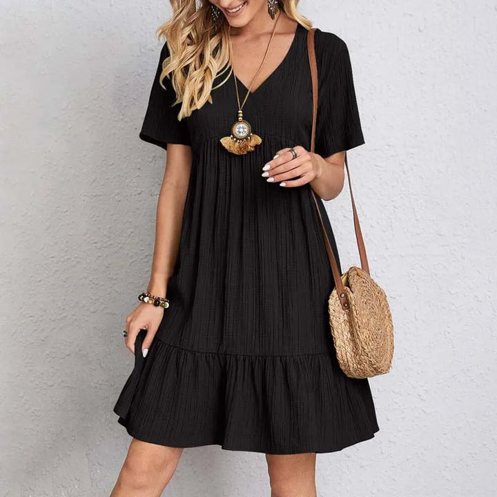 Casual Spring Dress in Black