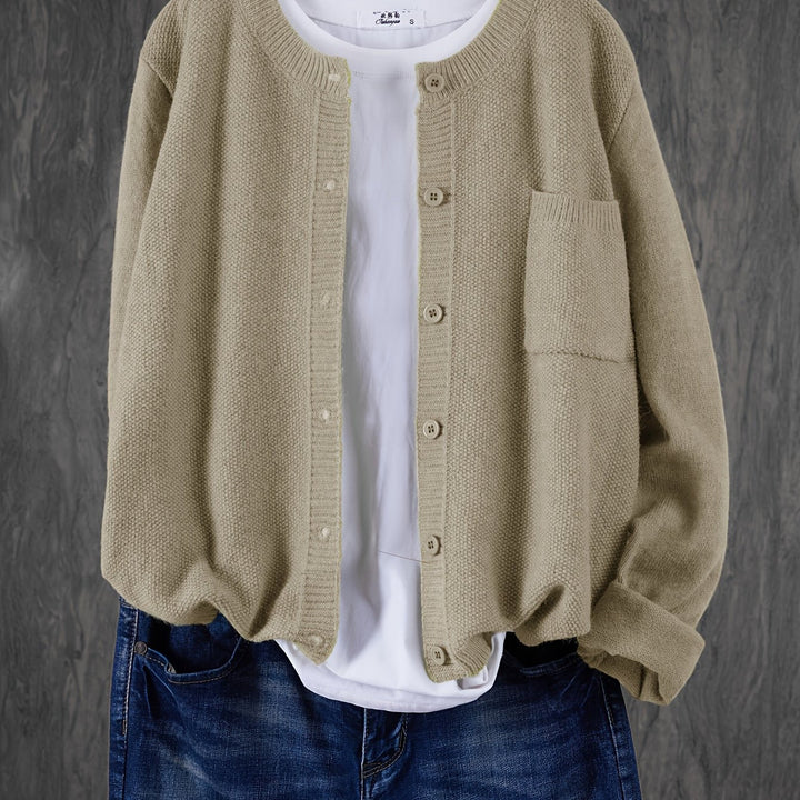 Cozy Knit Cardigan in Apricot