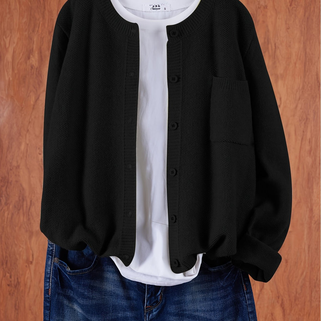 Cozy Knit Cardigan in Black