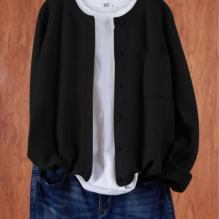 Cozy Knit Cardigan in Black