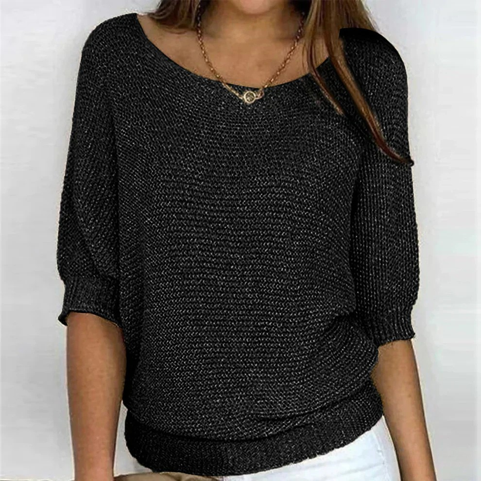 Effortless Comfort Pullover in Black