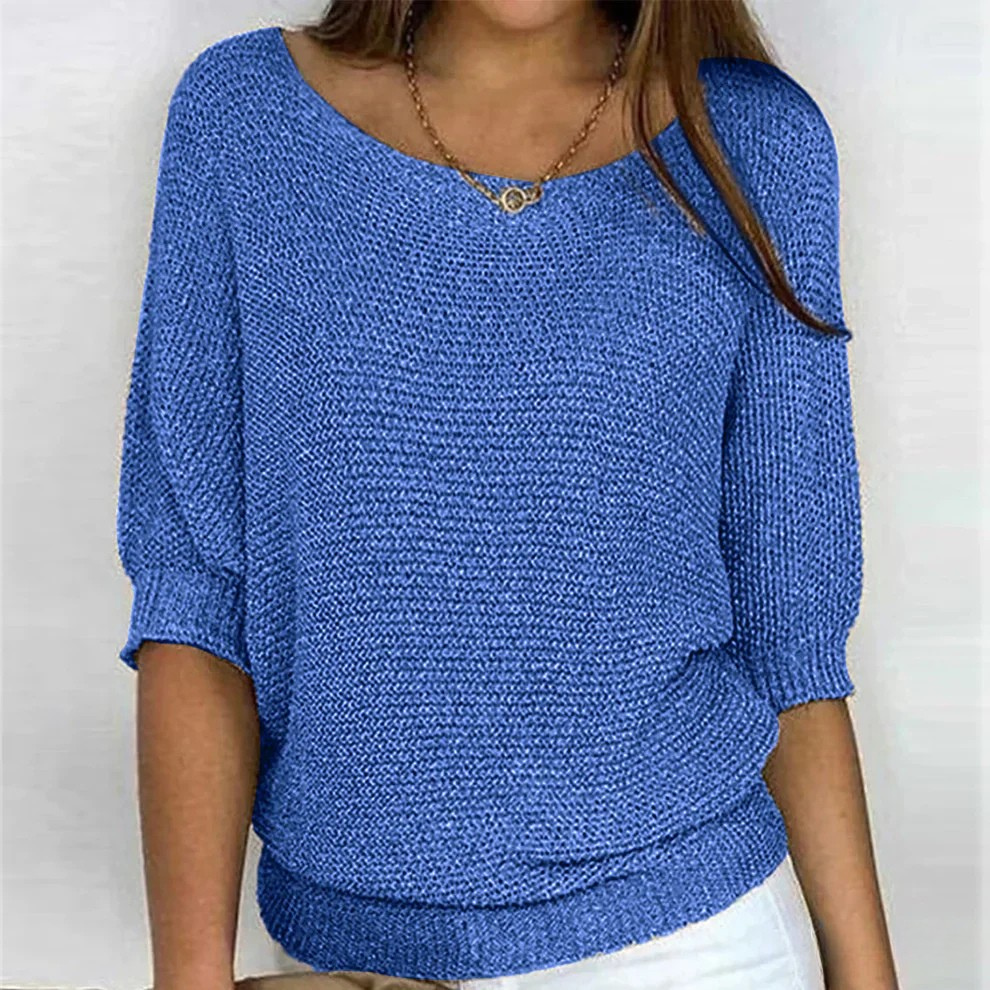 Effortless Comfort Pullover in Blue