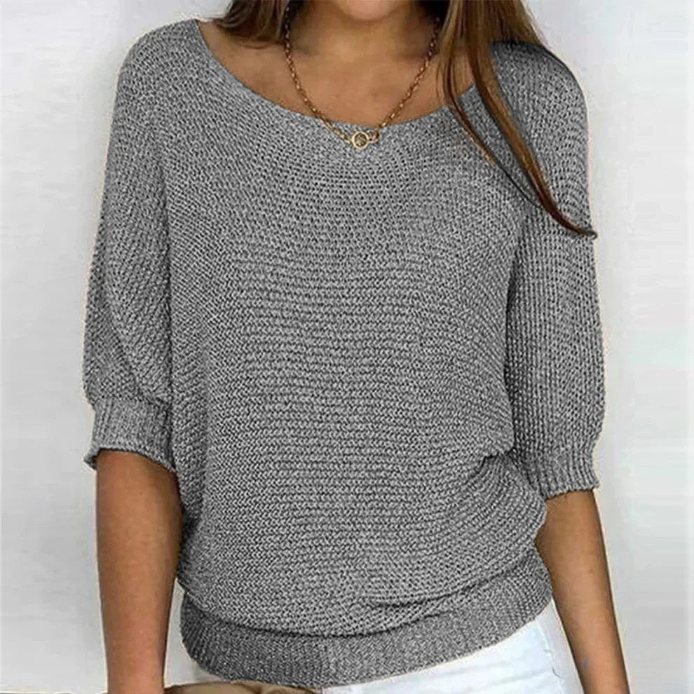 Effortless Comfort Pullover in Grey