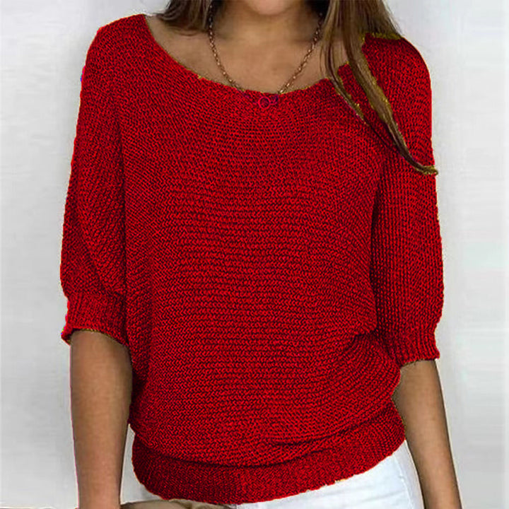 Effortless Comfort Pullover in Red