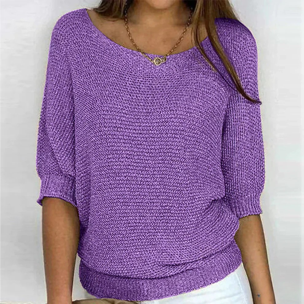 Effortless Comfort Pullover in Violett