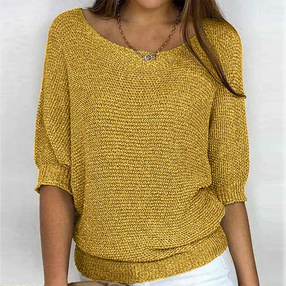 Effortless Comfort Pullover in Yellow