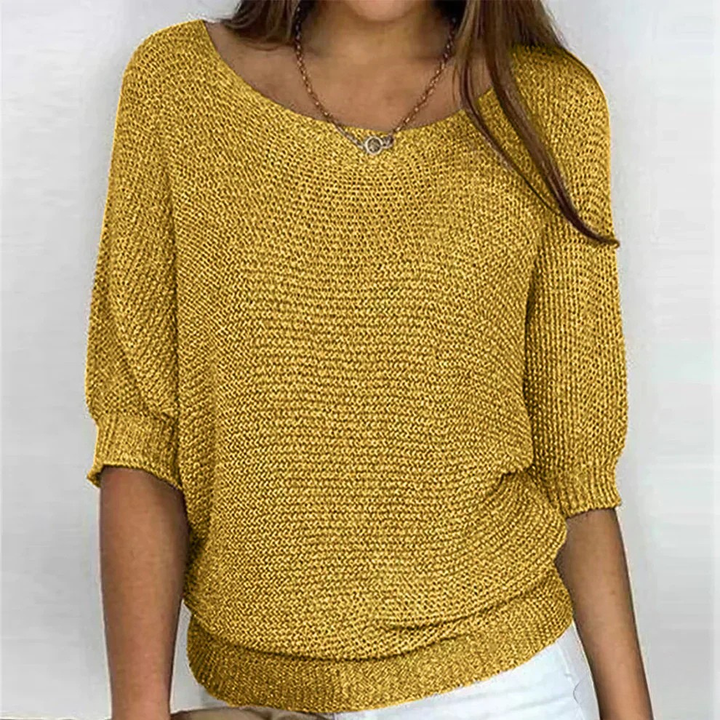 Effortless Comfort Pullover in Yellow