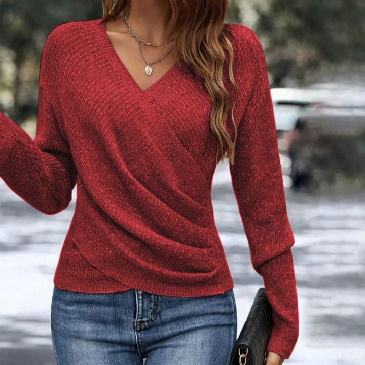 Effortless Layering Pullover in Red