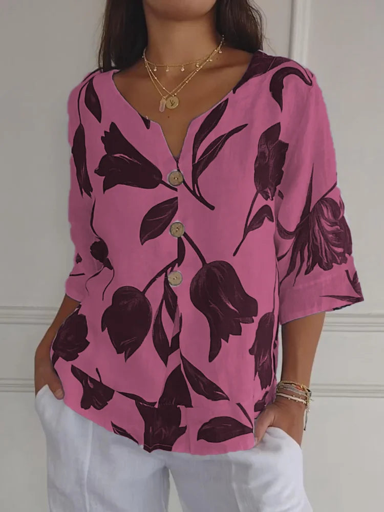Effortless Longsleeve Blouse in Pink