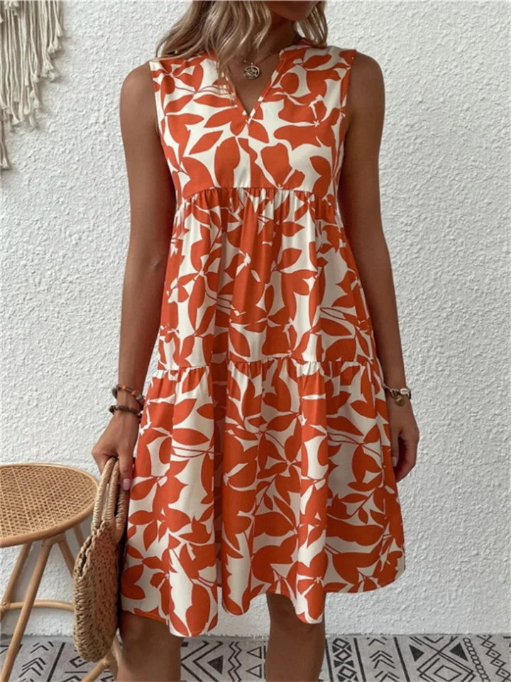 Effortless Spring Dress in Red