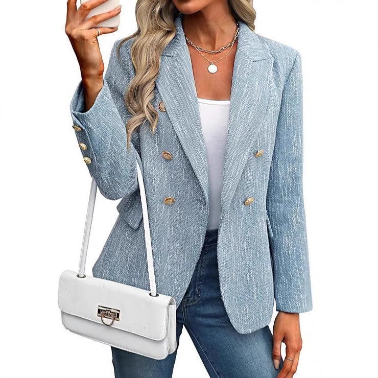Elegant Double-Breasted Blazer for Women