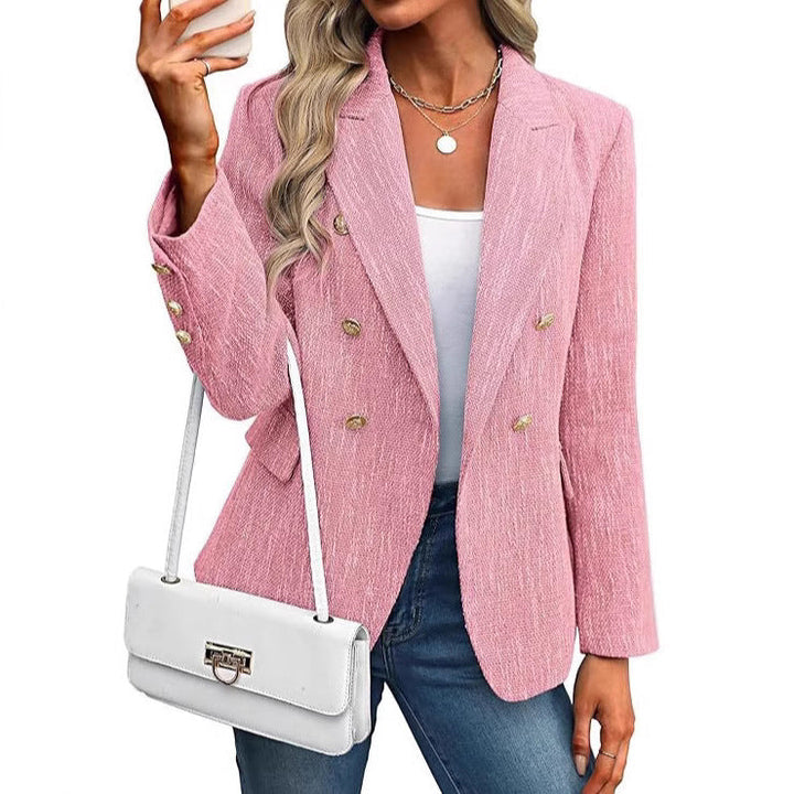 Elegant Double-Breasted Blazer for Women (5)