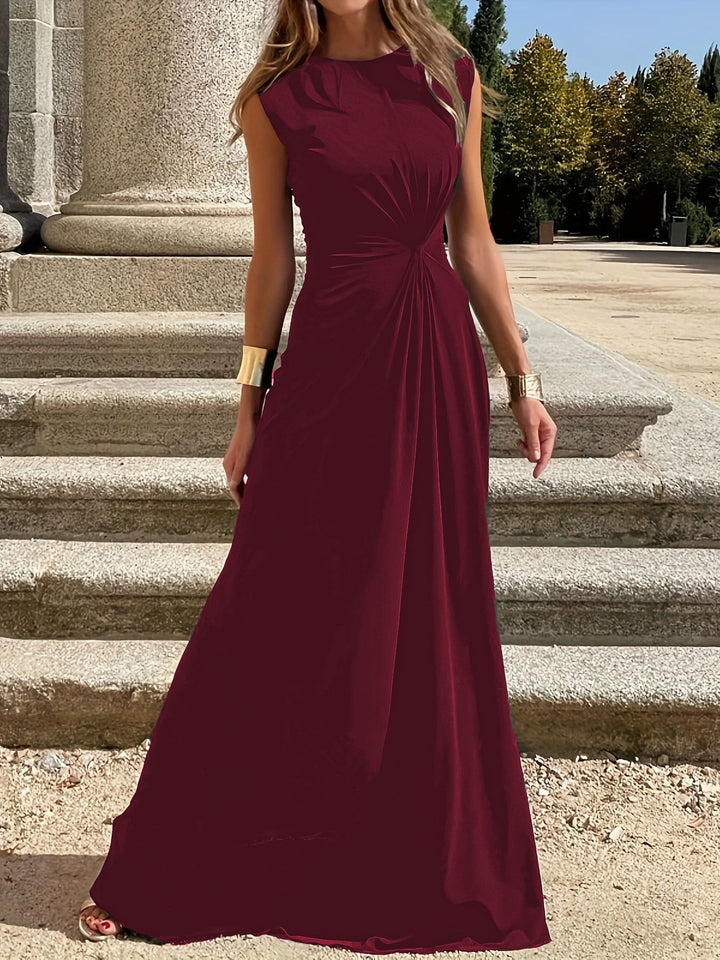 Women's Elegant Maxi Dress for Wedding Guests in Wine red 1