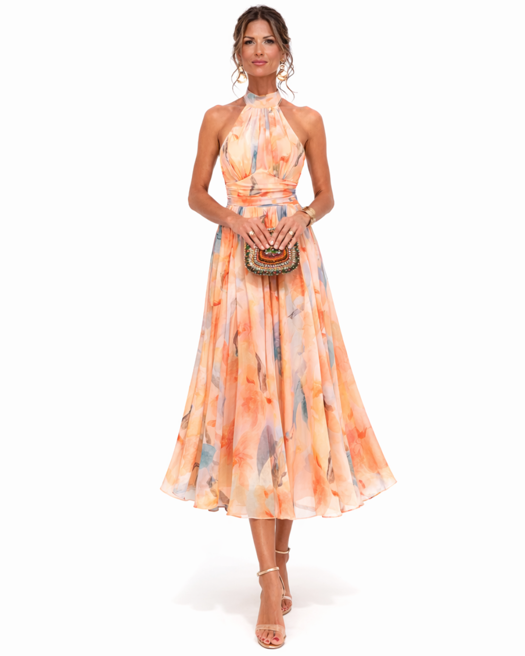 Elegant Linen Maxi Dress for Summer