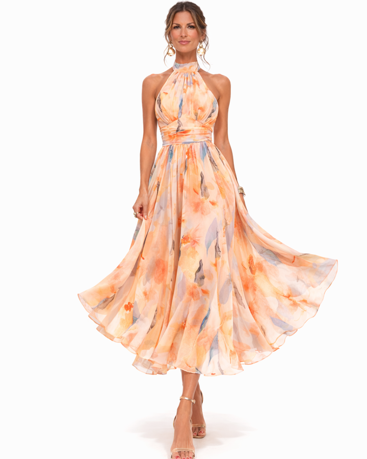 Elegant Linen Maxi Dress for Summer (2)