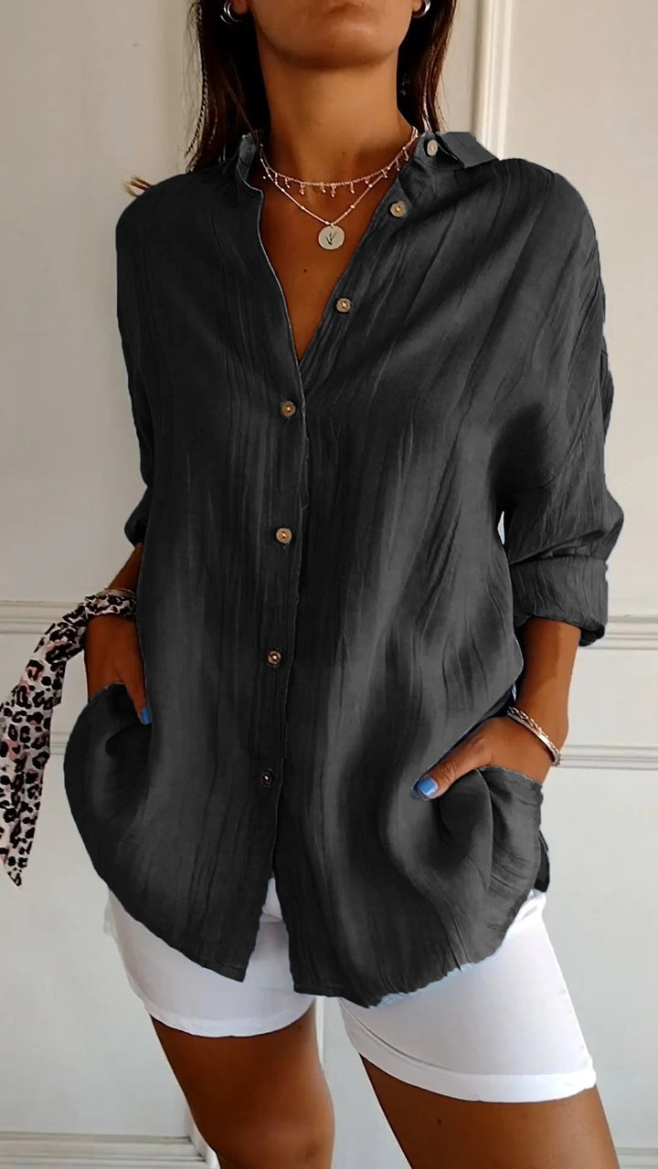 Elegant Longsleeve Blouse in Black