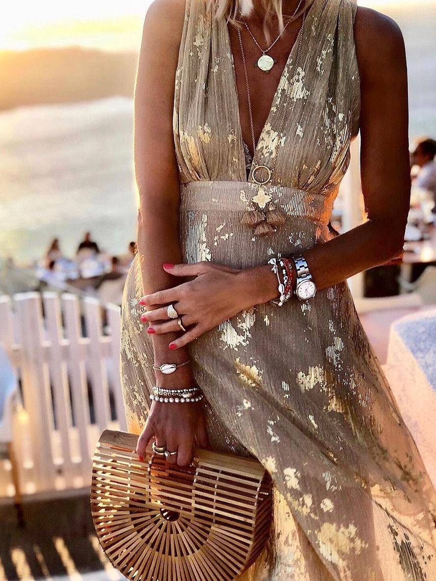 Elegant maxi wedding guest dress for women (3)