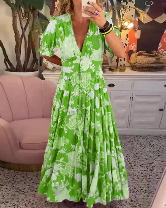 Elegant Spring Floral Dress