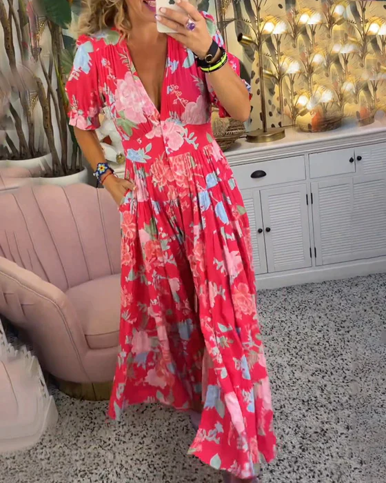 Elegant Spring Floral Dress (2)