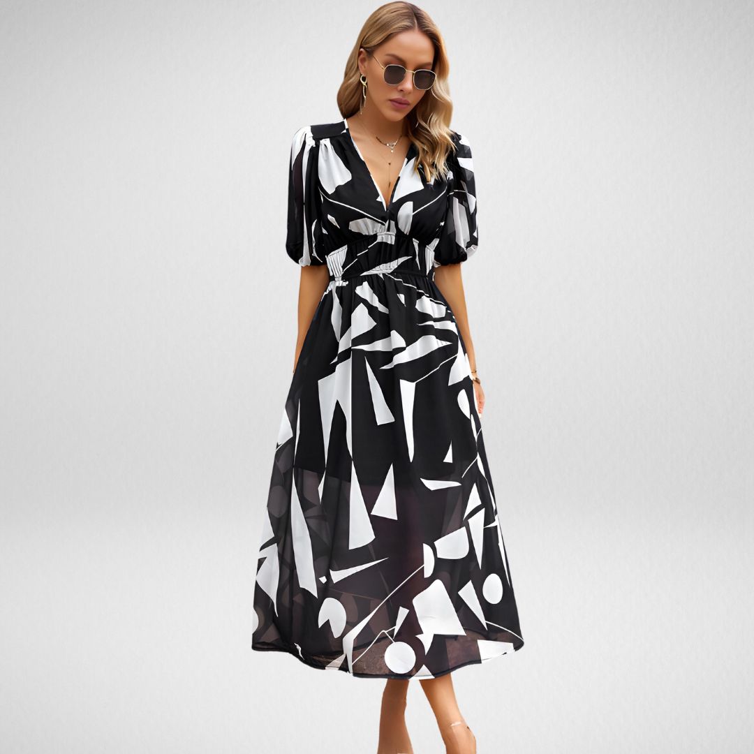 Elegant Spring Maxi Dress in Black