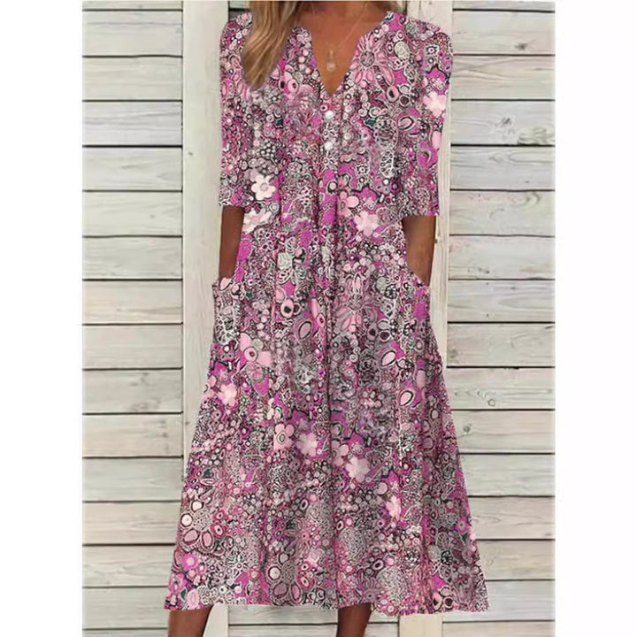 Elegant Summer Maxi Beach Dress in Blue 3