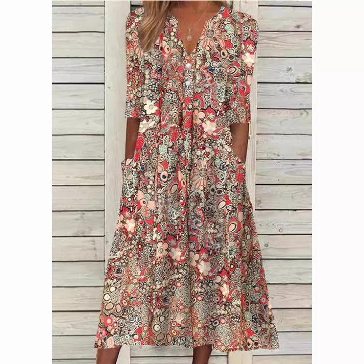 Elegant Summer Maxi Beach Dress in Pink 2