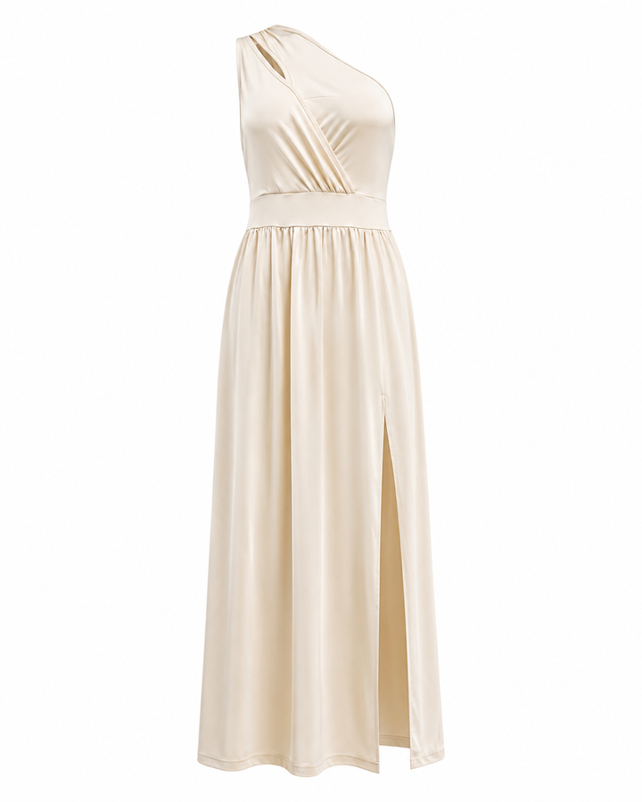 Elegant Women's Maxi Cocktail Dress with One-Shoulder (7)