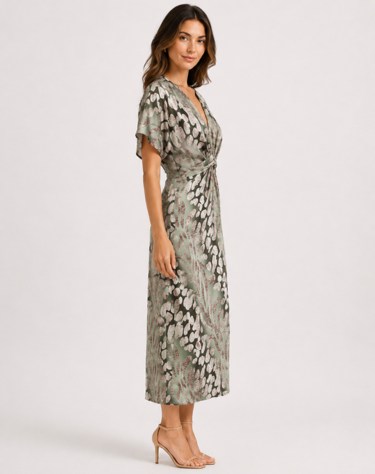 Elegant Women's Maxi Wrap Cocktail Dress (2)