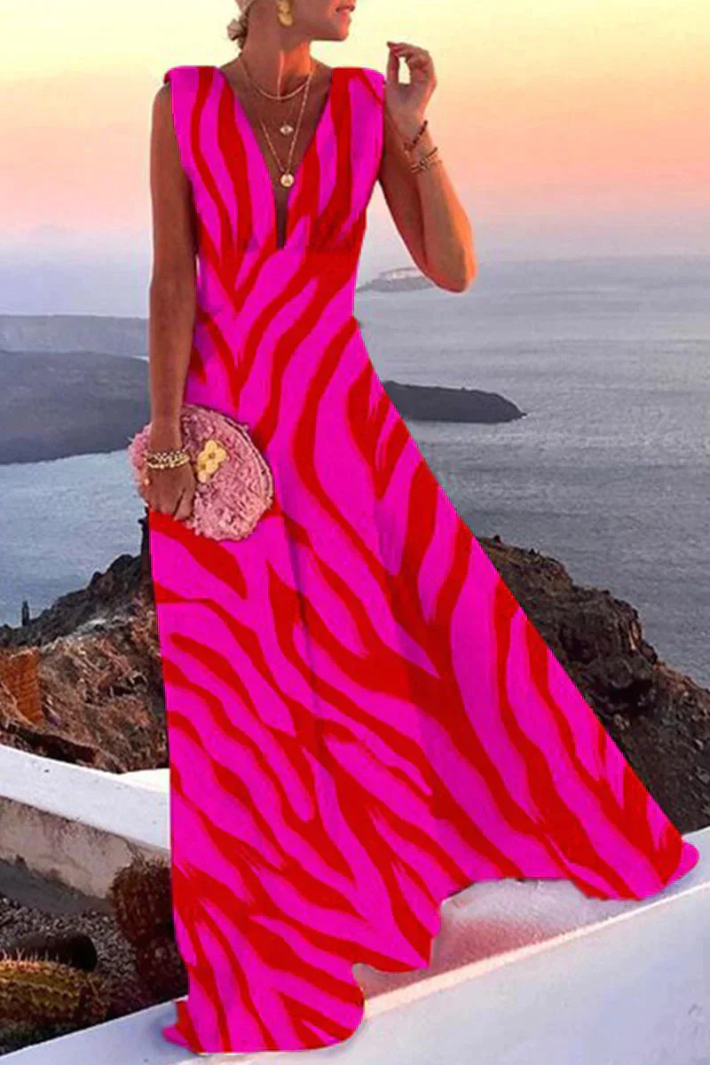 Women's Wedding Guest Maxi Dress for Summer in Pink 2