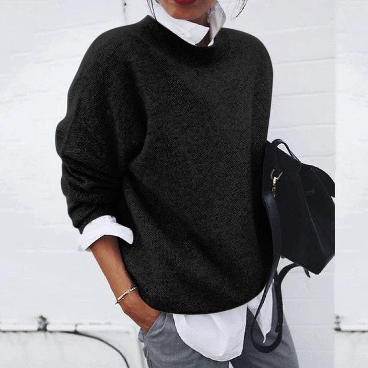 Luxury Everyday Pullover in Black