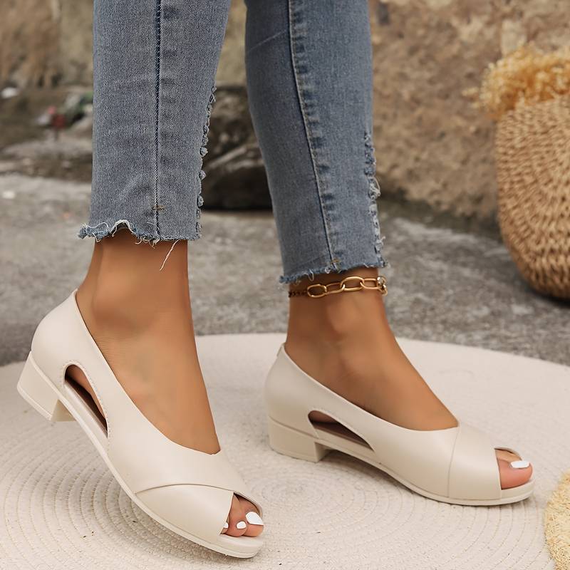 Orthopedic Heeled Sandals for Everyday Comfort in Beige
