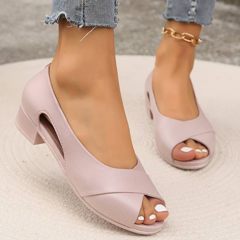 Orthopedic Heeled Sandals for Everyday Comfort in Pink