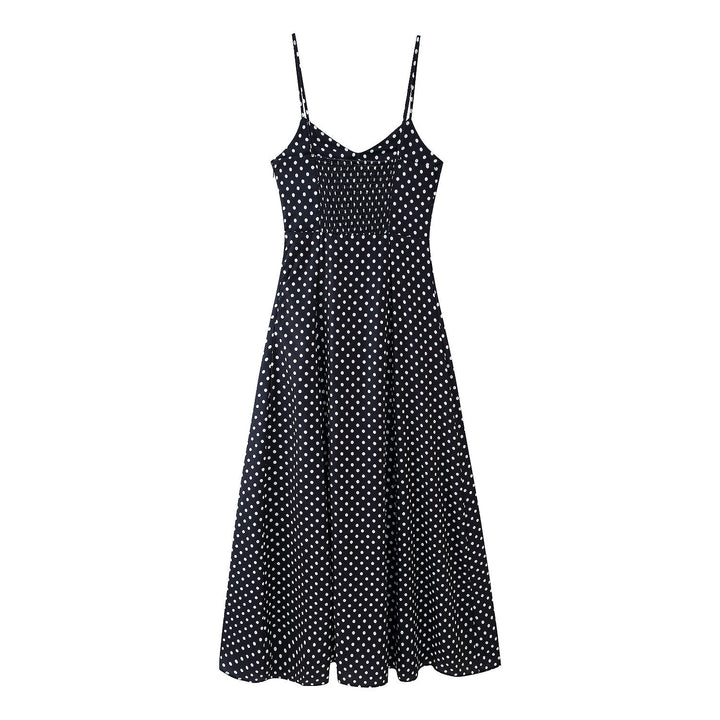 Polka dot midi dress for women (3)