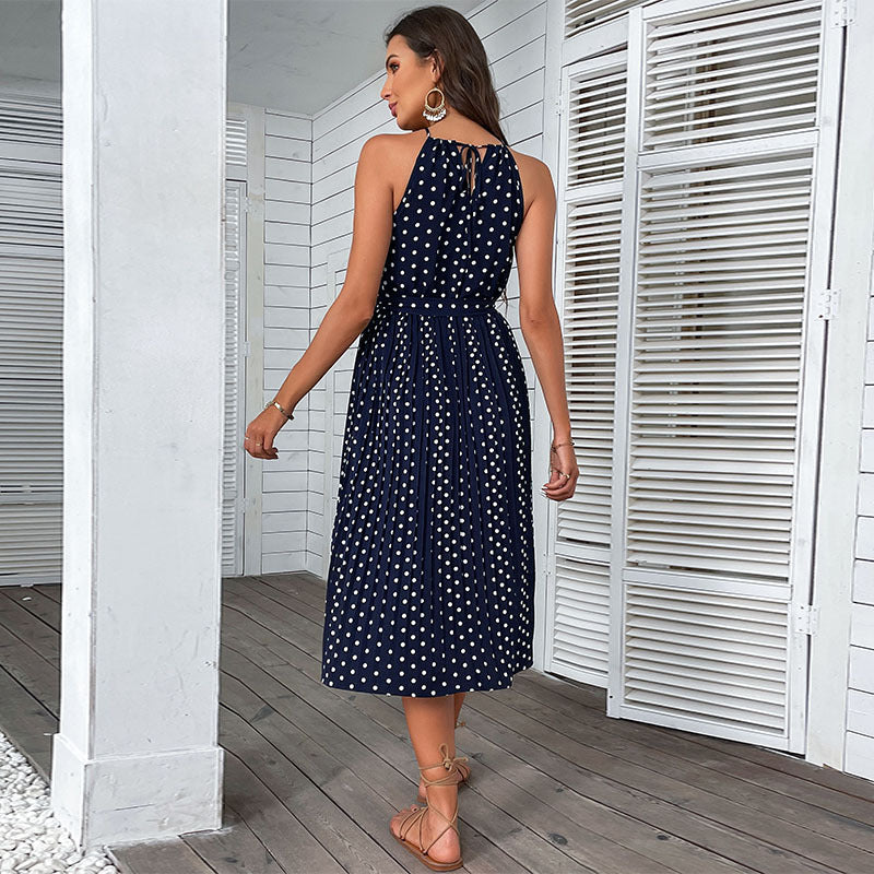 Polka Dot Summer Midi Dress for Women (2)