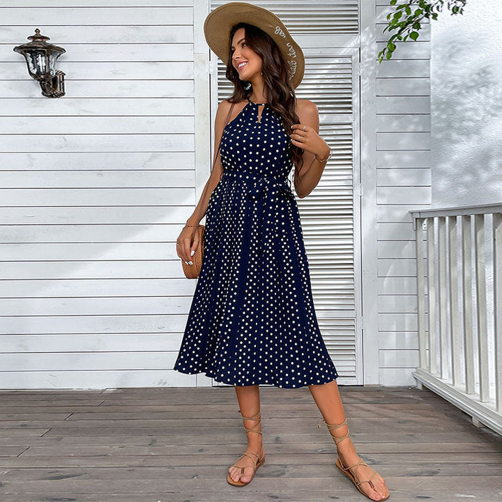 Polka Dot Summer Midi Dress for Women (4)