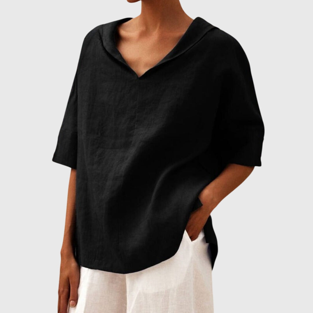 Relaxed Longsleeve Blouse in Black