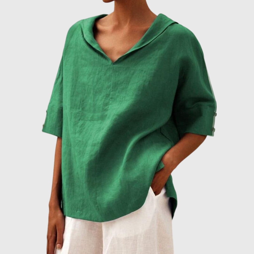 Relaxed Longsleeve Blouse in Green