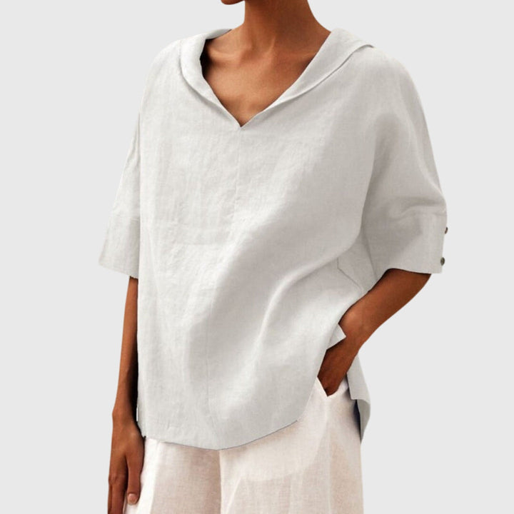 Relaxed Longsleeve Blouse in White