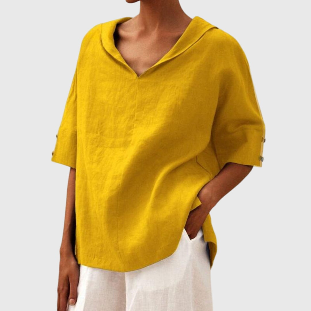 Relaxed Longsleeve Blouse in Yellow