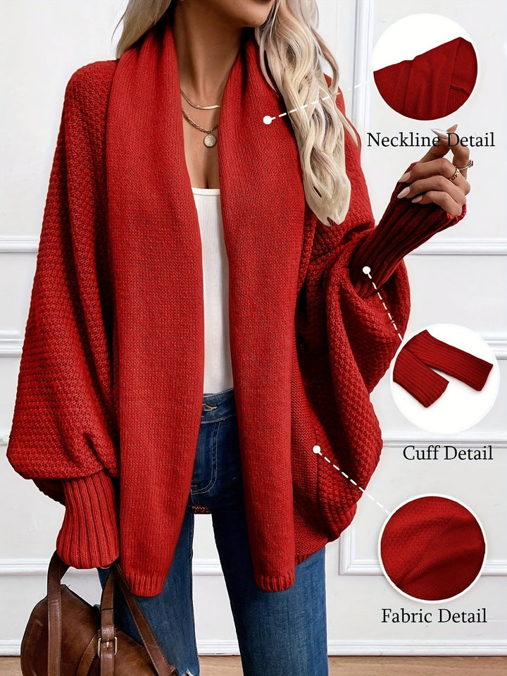 Relaxed Open-Front Cardigan (2)