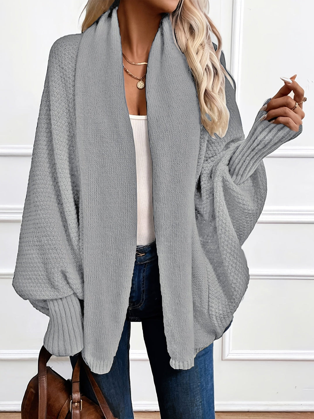 Relaxed Open-Front Cardigan (5)