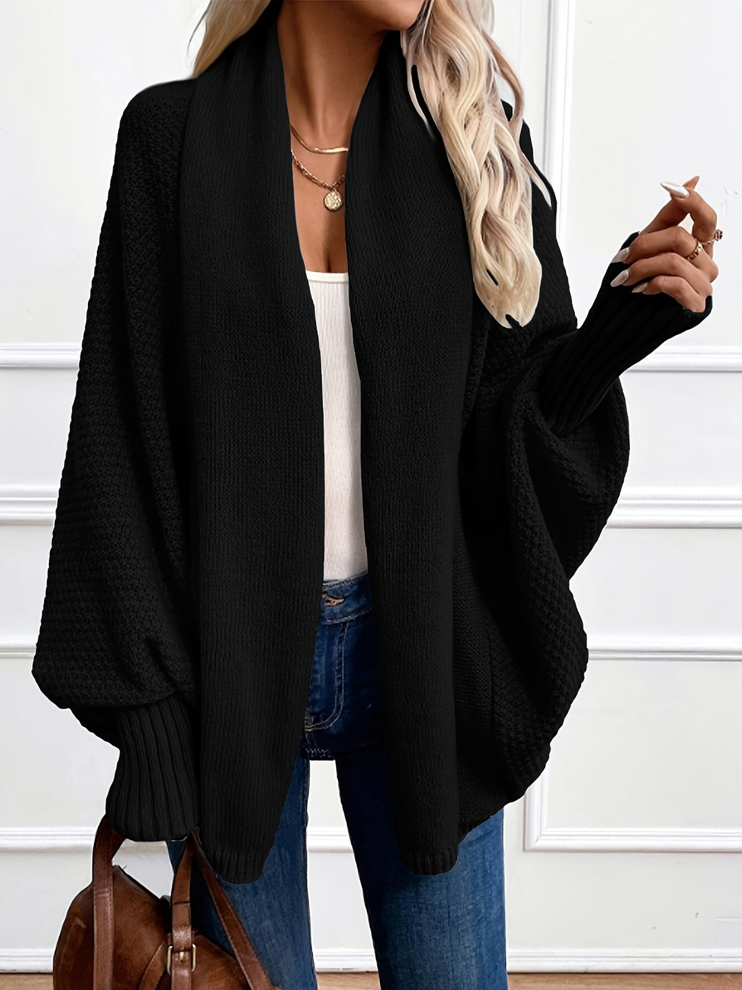 Relaxed Open-Front Cardigan (8)
