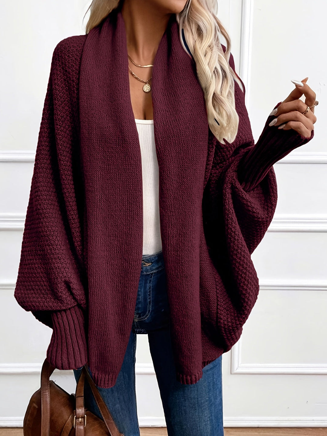 Relaxed Open-Front Cardigan (9)