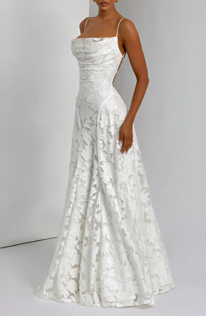 Romantic Floral Spaghetti Strap Maxi Dress for Wedding Guests (8)