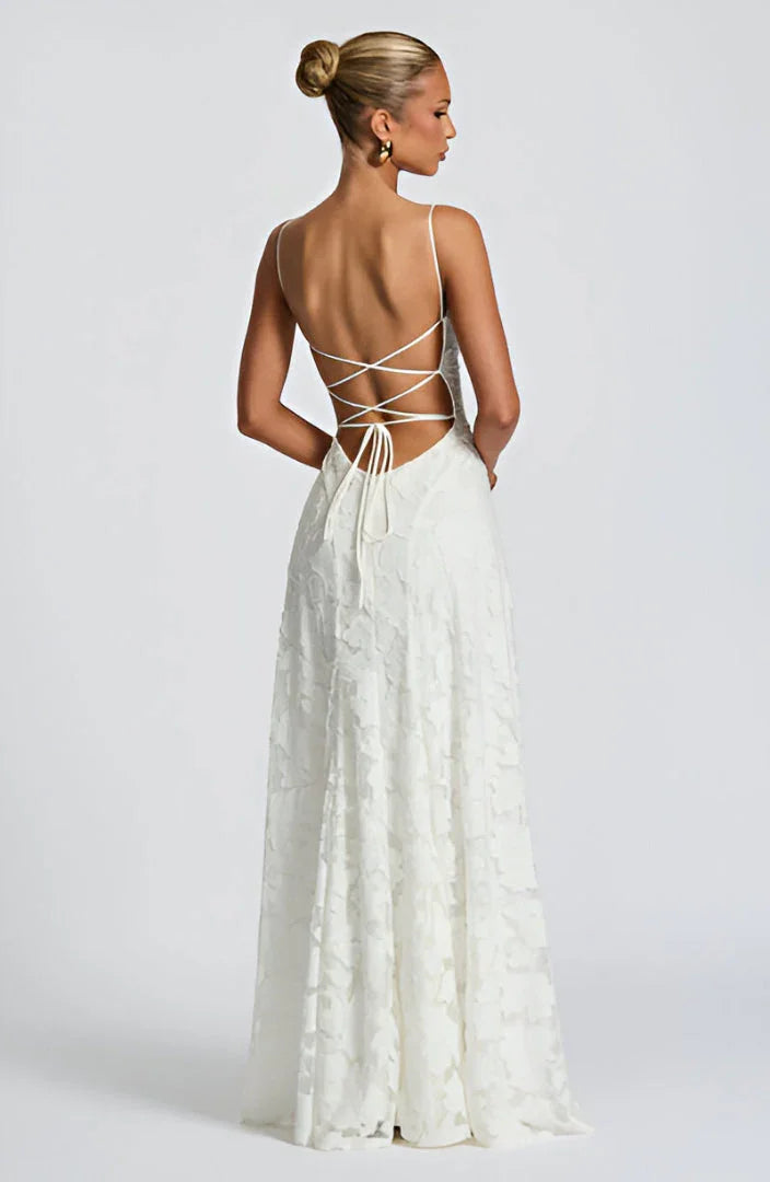 Romantic Floral Spaghetti Strap Maxi Dress for Wedding Guests (9)