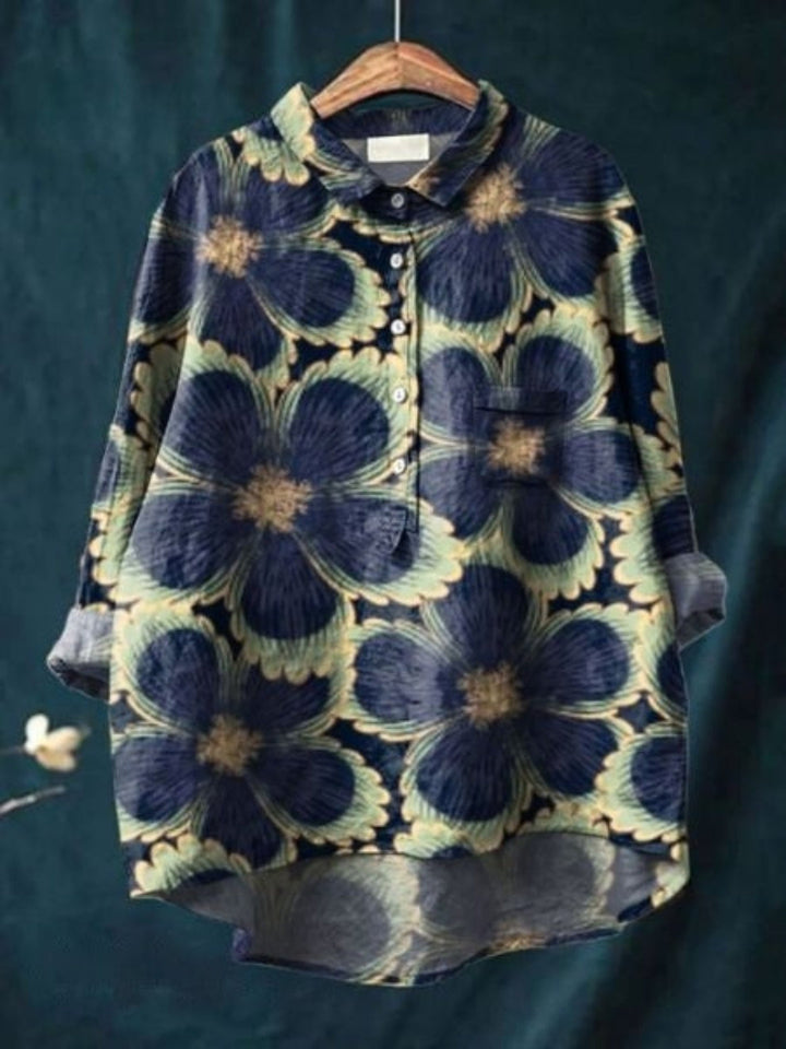 Romantic Longsleeve Blouse in Blumenmuster  2