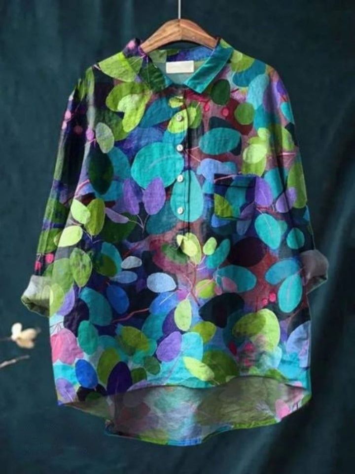 Romantic Longsleeve Blouse in Blumenmuster  4